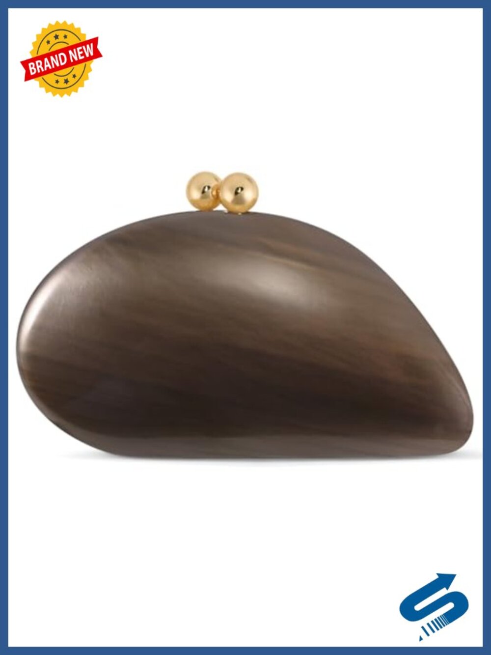 Acrylic Shell Clutch Evening Bag with Detachable Strap Formal Purse